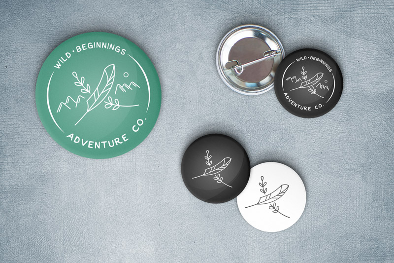 Wild Beginnings Adventure Co. - Logo Button Mock up